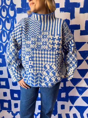 Fivel-Nordic mix sweater mönster i samband med Fivel garnköp.