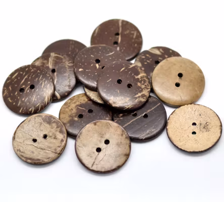 Kopia Kopia Knapp 24 mm-Kokos 2-hål