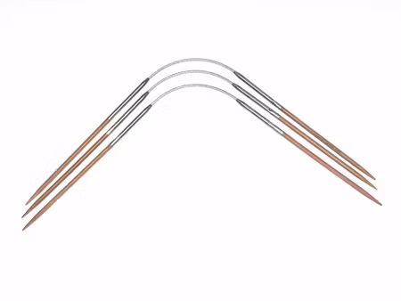 Trippelstickor i bambu 4mm-  istället för strumpstickor