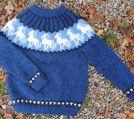 Barntröjor hästmönster ca 10-12 år, se mått