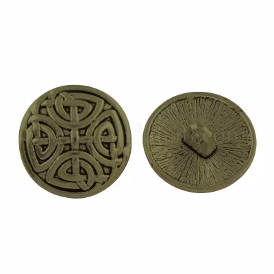 Metallknapp 17mm-antik Brons korsknut