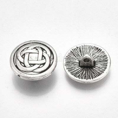 Metallknapp 17mm-antik Silver knut 2