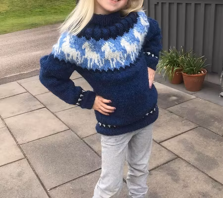 Ankis mönster med islandshästar-Barnmönster