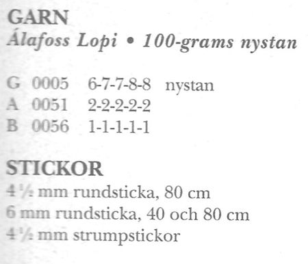 Mönster -Gefjun 14 ur bok 12-endast med garn!
