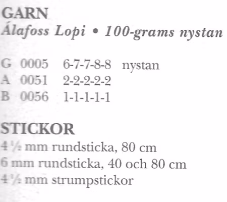 Mönster -Gefjun 14 ur bok 12-endast med garn!