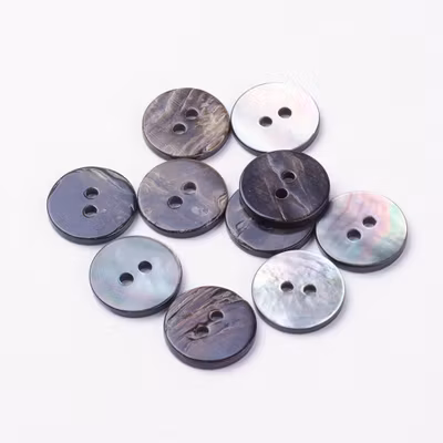 Knapp-pärlemor-gråsvart 15mm