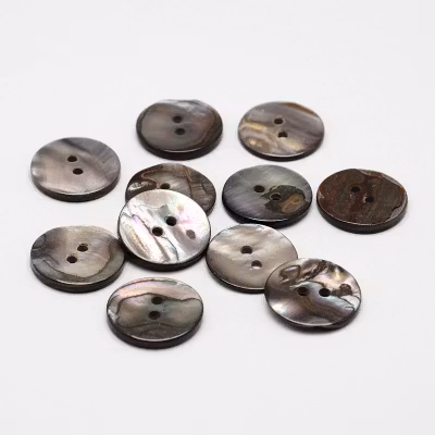 Knapp-pärlemor-gråsvart 17mm