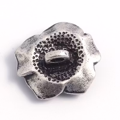 Metallknapp 20mm-Antik Silver-Ros