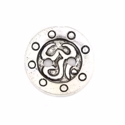 Knapp 16mm-Antik Silver Symbol