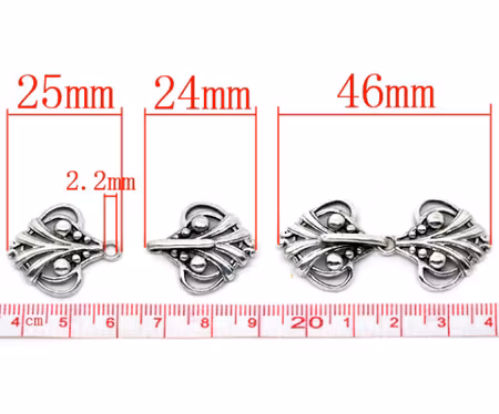 Knäppe antik silver "silverpärla" 46mm