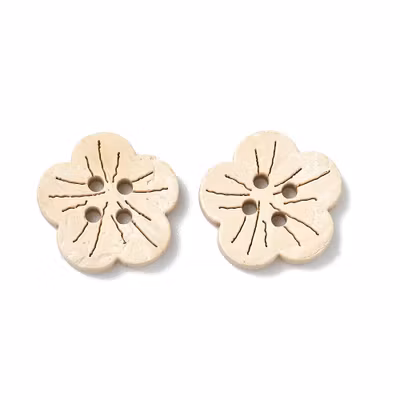 Knapp 18 mm-Kokos blomma