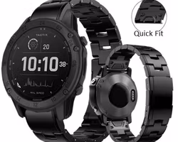 Titaniumlenke til Garmin Fenix, 3, 5/5X, 6/6X, 7/7X/7Pro, Forerunner +++