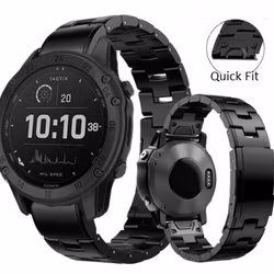 Titaniumlenke til Garmin Fenix, 3, 5/5X, 6/6X, 7/7X/7Pro, Forerunner +++