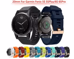 Rose gold silikonreimer til Fenix 5s, 5sPlus, 6s, 6sPro, 7s, 7sPro, D2 Delta S