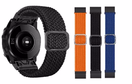 Behagelig myke nylonreim til Garmins klokker i 22mm og 26mm