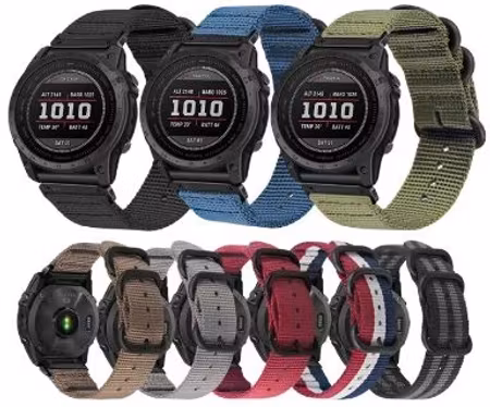 Norges/Nato Strap i 22mm og 26mm til din Garmin klokke