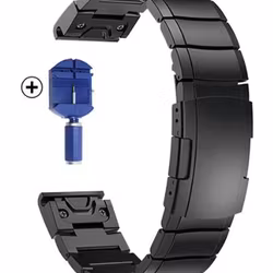 Stållenke i 20/22/26mm til din Garmin klokke - Spennende design