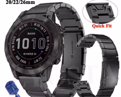 Stållenke i 20/22/26mm til din Garmin klokke - Spennende design