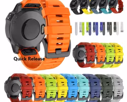 Silikonreim i 20, 22 og 26mm med Quickfit i alle farger