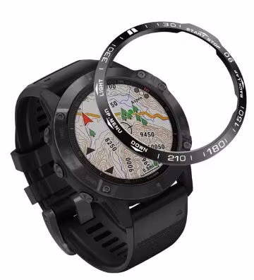 Bezel-ring i rustfritt stål til Fenix 6- 6 Pro/Sapphire, Fenix 6X-6X Pro/Sapphire