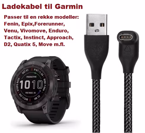 Ladekabel til din Garmin Fenix klokke