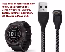 Ladekabel til din Garmin Fenix klokke
