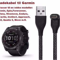 Ladekabel til din Garmin Fenix klokke