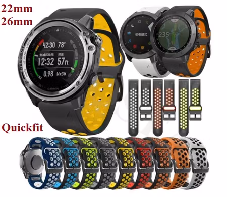 Ny modell! Quickfit reimer i 22 og 26mm Fenix 3/HR 5 5 pluss 6 6X Pro 7 7X Pro