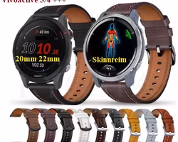20 & 22mm skinnreim til Garmin Forerunner 255 245 546 158 Vivoactive 3/5, Venu 3 Venu 2 plus