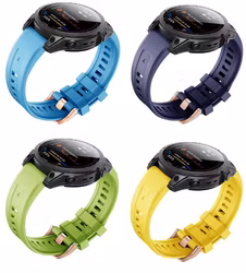 Silikonreim m/ Rose Gold spenne til Fenix 5s, 6s Pro, 7s Pro, Delta S, Instinct 2s