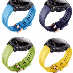 Silikonreim m/ Rose Gold spenne til Fenix 5s, 6s Pro, 7s Pro, Delta S, Instinct 2s