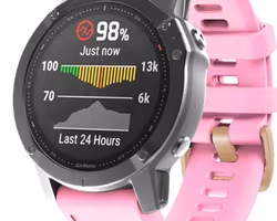 Rosa silikonreim m rose gold spennen til Fenix 5s, 5sPlus, 6s, 6sPro, 7s, 7sPro, D2 Delta S