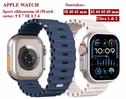 Apple watch - ultra ocean silikonreimer til series 9 8 7 SE 6 5 4