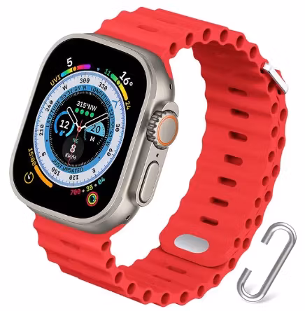 Apple watch - ultra ocean silikonreimer til series 9 8 7 SE 6 5 4
