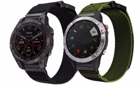 Nylonreim i 22mm og 26mm til Garmin klokke