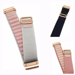Premium nylonreimer m/ Rose Gold spenne til Fenix 5s, 6s Pro, 7s Pro, Delta S, Instinct 2s