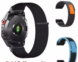 Sportsnylonreim i 22/26mm m/Quickfit for Garmin - Komfort og funksjonalitet