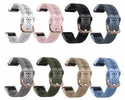Silikonreim m/ Rose Gold spenne til Fenix 5s, 6s Pro, 7s Pro, Delta S, Instinct 2s