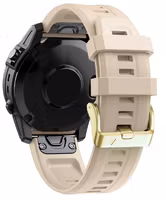 NYHET! Silikonreim m/ Gold spenne til Fenix 5s, 6s Pro, 7s Pro, Delta S, Instinct 2s