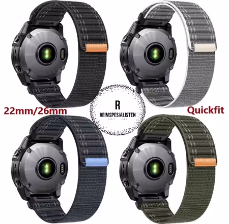 Nyhet! Nylonreimer til Garmin – Perfekt passform i 22mm og 26mm!