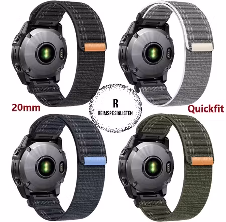 Nyhet! Nylonreimer i 20mm til Garmin – Perfekt til din Fenix 8-43mm/7s/6s/5s Plus m.fl