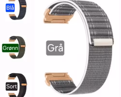 Nyhet! Rose Gold nylonreimer i 20mm til Garmin – Perfekt til din Fenix 8-43mm/7s/6s/5s Plus m.fl