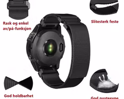Premium nylonreimer til Garmin – pen og slitesterkt design i 22mm og 26mm!