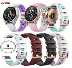 Nyhet! Rose Gold silokonreimer i 20mm til Garmin – Perfekt til din Fenix 8-43mm/7s/6s/5s Plus m.fl