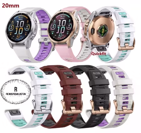 Nyhet! Rose Gold silokonreimer i 20mm til Garmin – Perfekt til din Fenix 8-43mm/7s/6s/5s Plus m.fl