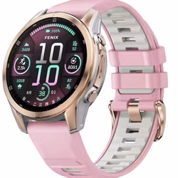 Nyhet! Rose Gold silokonreimer i 20mm til Garmin – Perfekt til din Fenix 8-43mm/7s/6s/5s Plus m.fl