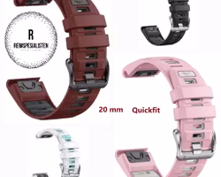 Nyhet! Silokonreimer i 20mm til Garmin – Perfekt til din Fenix 8-43mm/7s/6s/5s Plus m.fl
