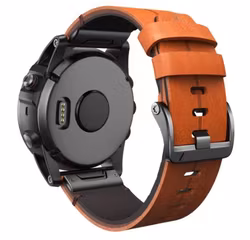 Håndlaget 100% skinnreim til din Garmin klokke i 22 og 26mm!