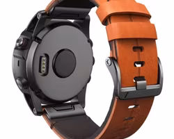 Håndlaget 100% skinnreim til din Garmin klokke i 22 og 26mm!
