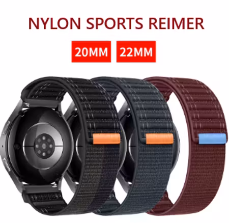 Sporty stil og komfort hele veien! - Nylonreimer i 20 og 22mm!